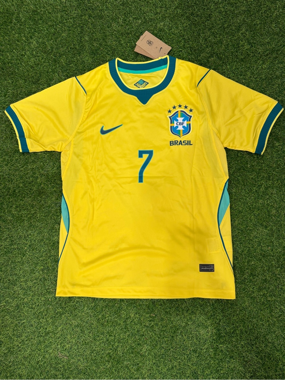 Men’s Vini Jr #7 Brazil World Cup Jersey 2026